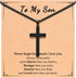 Cross Necklace for Son from Mom / Dad